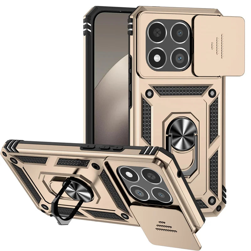Armor Funda for Xiaomi 15T Pro 5G Case Car Magnetic Holder Ring Phone Case for Xiaomi 15 T Mi15tpro Xiaomi15T Lens Protect Cover