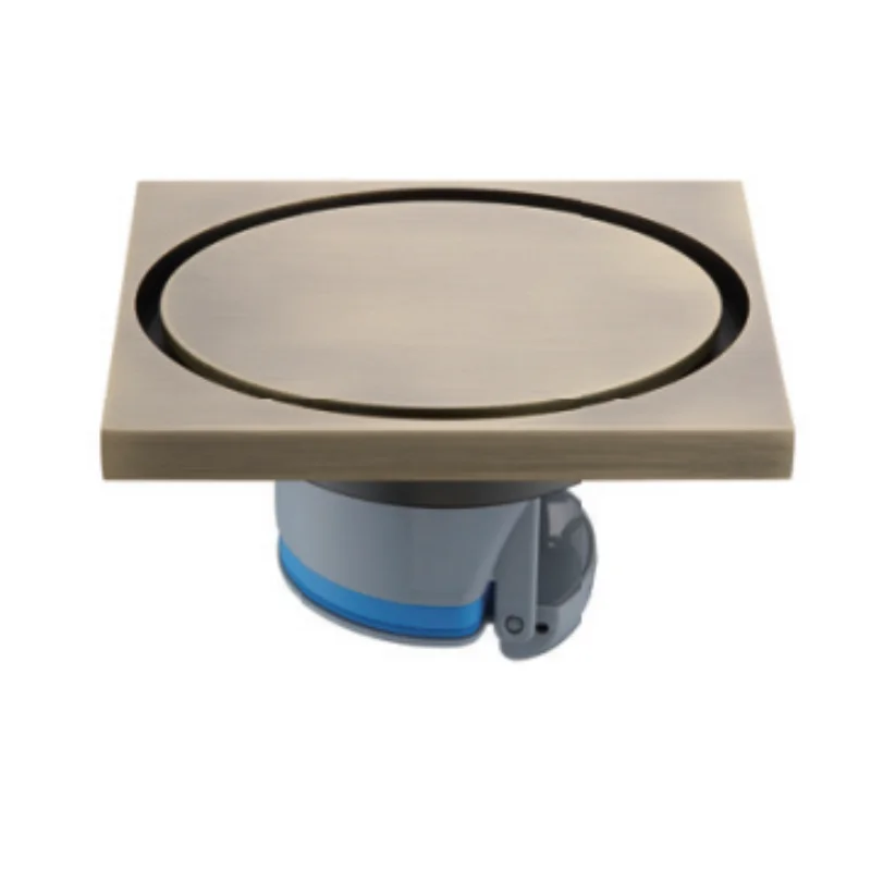 Drain de sol invisible en cuivre or rose multicolore, laiton anti-odeurs, incrusté de briques, pour douche de salle de bain, long dispositif anti-odeurs dissimulé