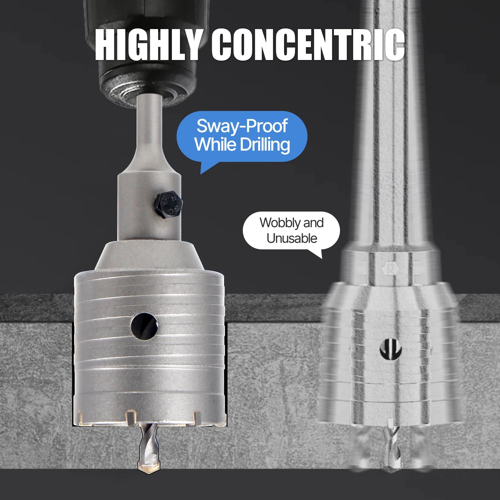 110-500mm SDS PLUS Shank 30-160mm Concrete Hole Saw Electric Hollow Core Drill Bit Cement Stone For Air Conditioner Tube