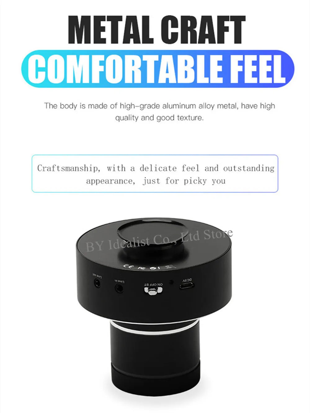 Wifi Vibro Bluetooth Speaker Wireless 42w Portable Subwoofer Speaker Bluetooth Neighbor Column Adin Metal Vibration Speakers