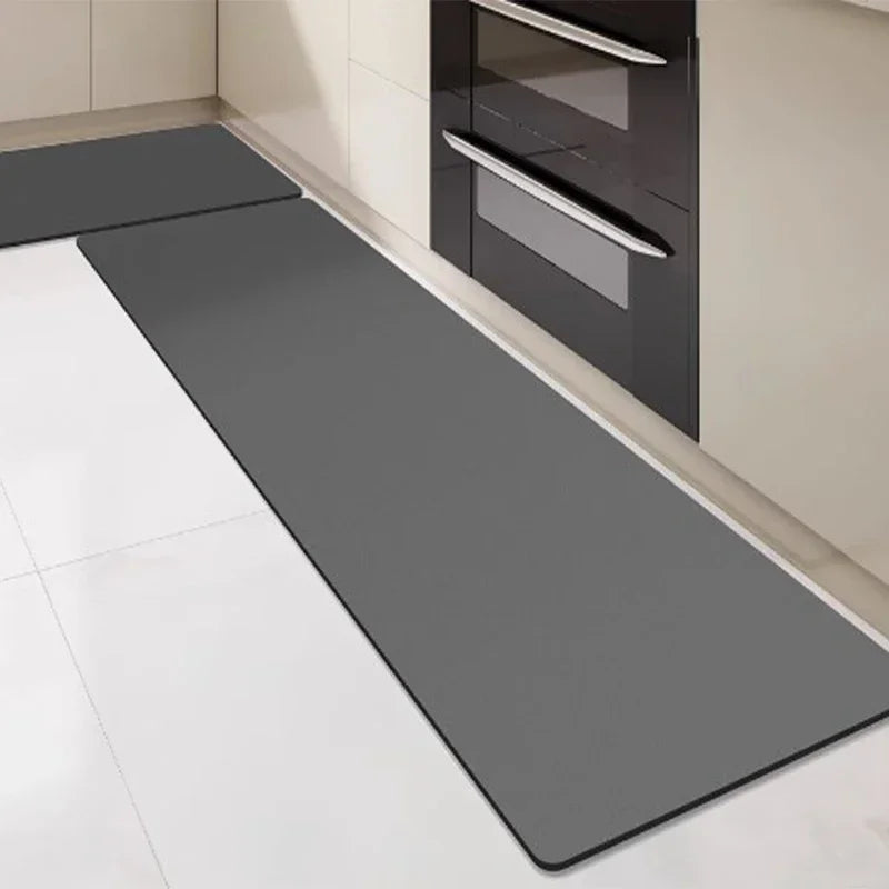 Kitchen Floor Mat Waterproof Oil-proof Carpet Pvc Leather Non-slip Foot Mats Solid Color Long Rug שטיח למטבח Alfombras