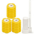 Kit de brosse WC amélioré avec têtes de rechange jetables, brosse de nettoyage hygiénique à long manche pour accessoires de toilettes domestiques