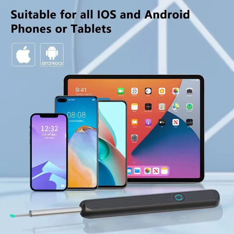 Visual Ear Cleaner Wireless Smart Otoscope With 1296p Camera Ear Wax Removal Tool Ear Endoscope Ear Tools Health Care Kit NE3