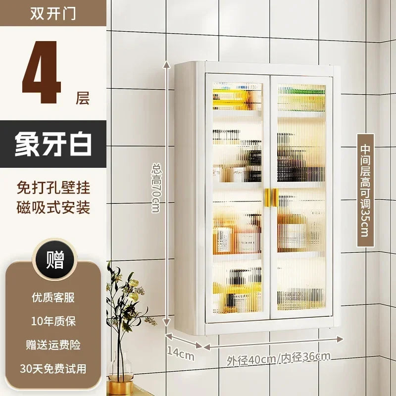 Modern Wall Mounted Bathroom Cabinet white Waterproof Storage Organizer Shelf for Toilet Vanity Bathroom home Decor Furniture