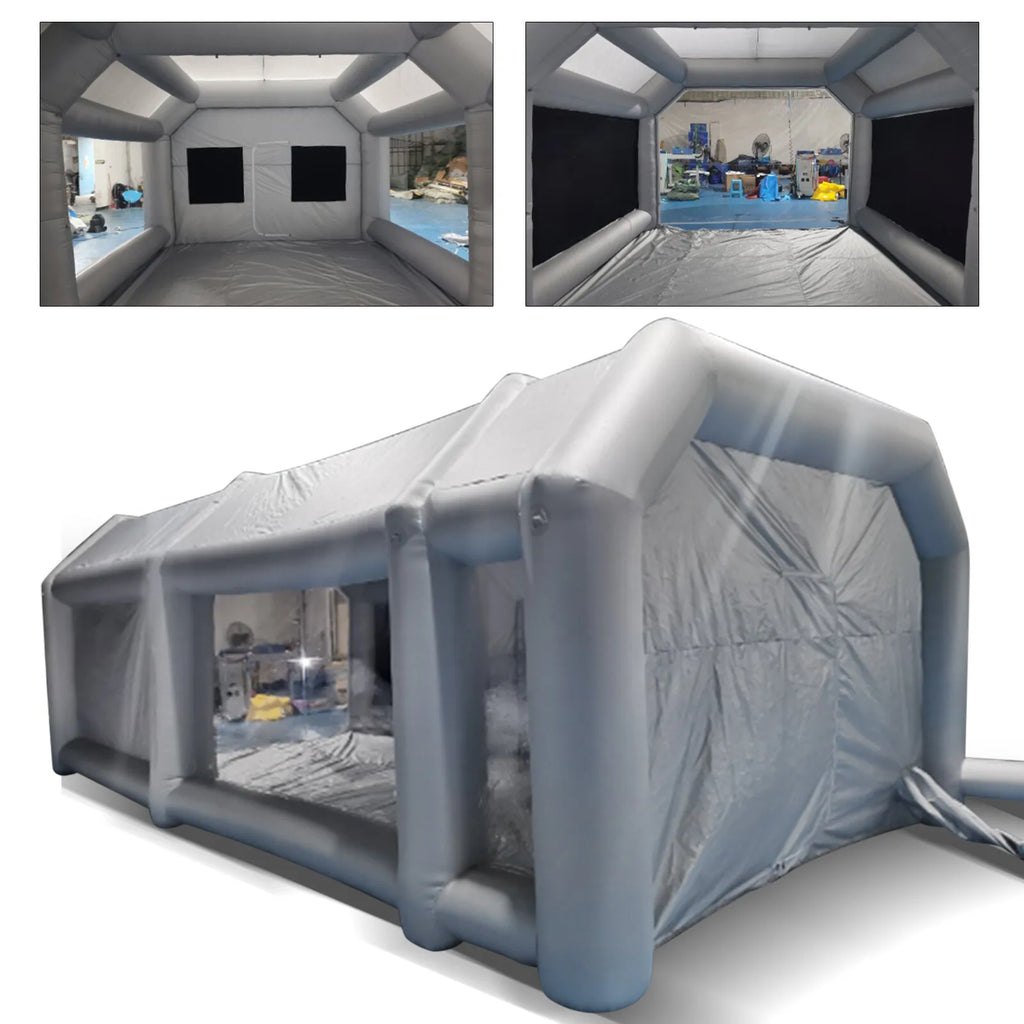 Heavy Duty Inflatable Paint Tent 13x8x7ft with Ventilation System for Workshop Garage and Temporary Paint Enclosure