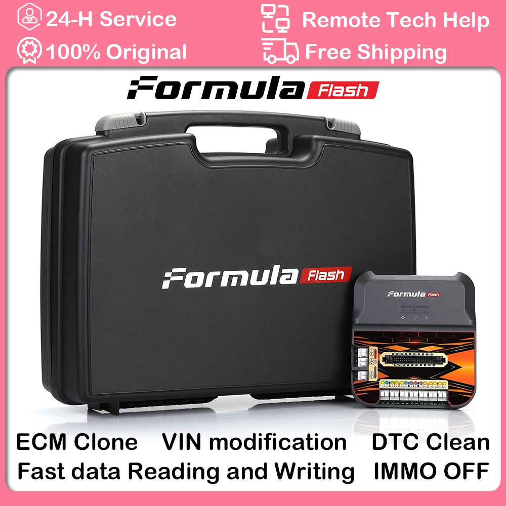 FormulaFLash ECU Programmer ECU Clone, Data Read & Write, VIN Modify, IMMO Off, Power Upgrade, DTC Clean for Bike, Truck, Tracto
