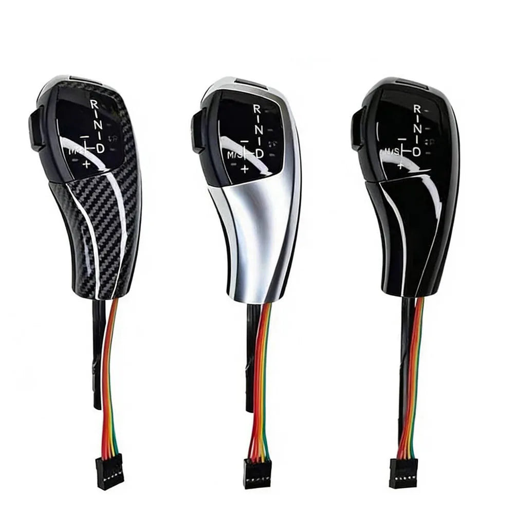 LED Electronic Gear Shift Knob for BMW E60 E61 E63 E64 E90 E92 E93 M3 M5 M6 Carbon Fiber/Black/Silver AT Car Gear Shifter Lever