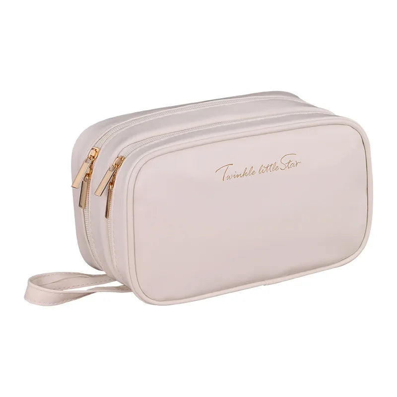 New Double Layer Cosmetic Bag Ladies Pencil Case Portable Large Capacity makeup bag Travel Essentials Cosmetics Organizer