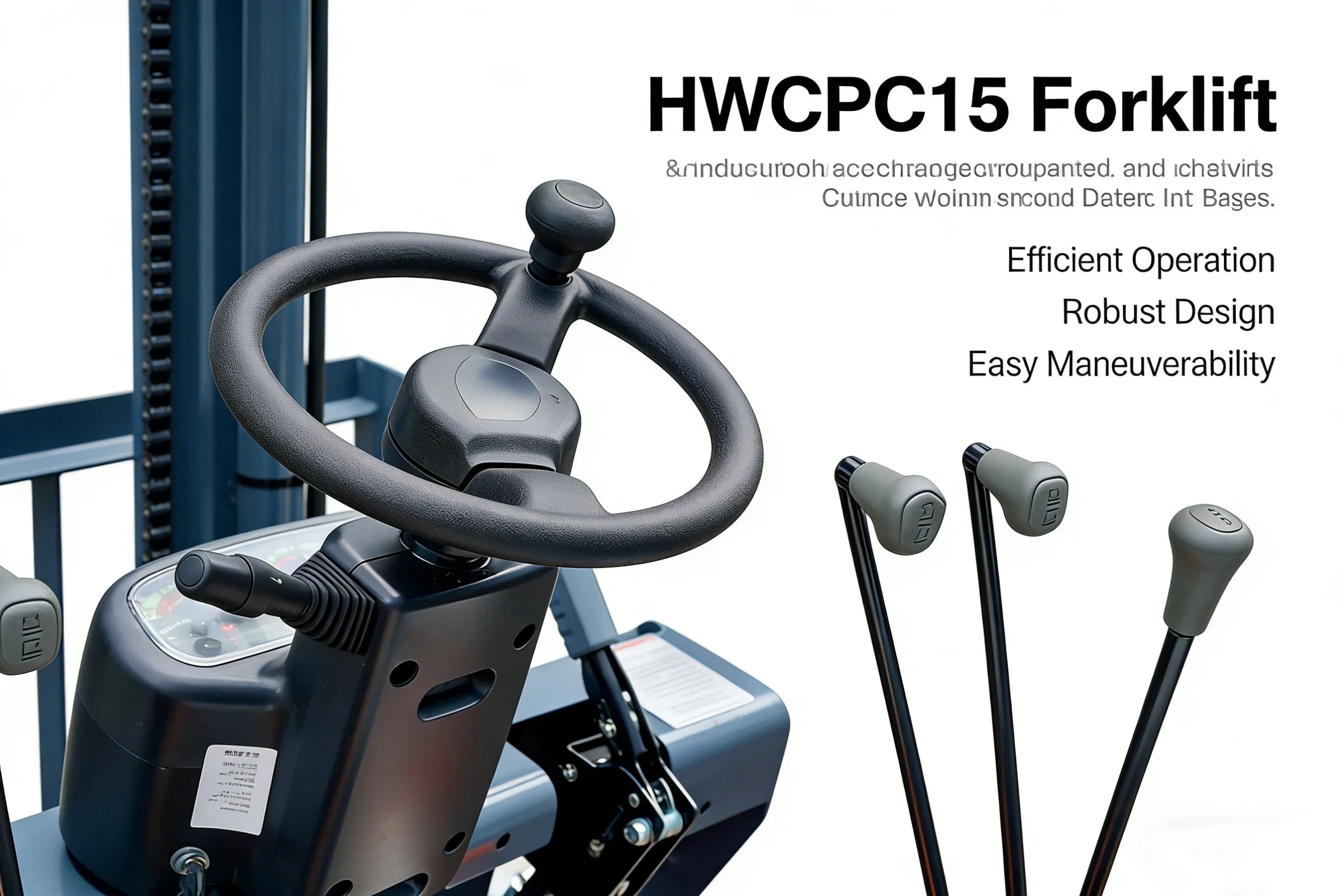 HWCPC15 1.5 Ton Forklift Diesel Powered Industrial Fork Lift Truck Heavy Duty Material Handling Equipment