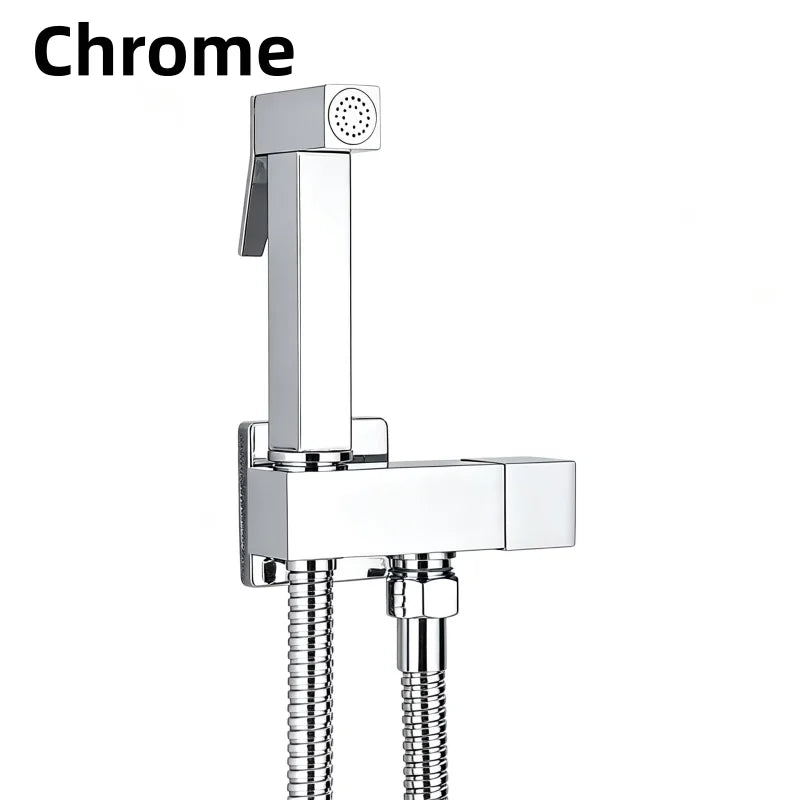 Brushed Rose Gold Brass Handheld Bidet High Voltage Spray Shower Set Toilet Special Faucet Bidet Faucet Bathroom Accessories