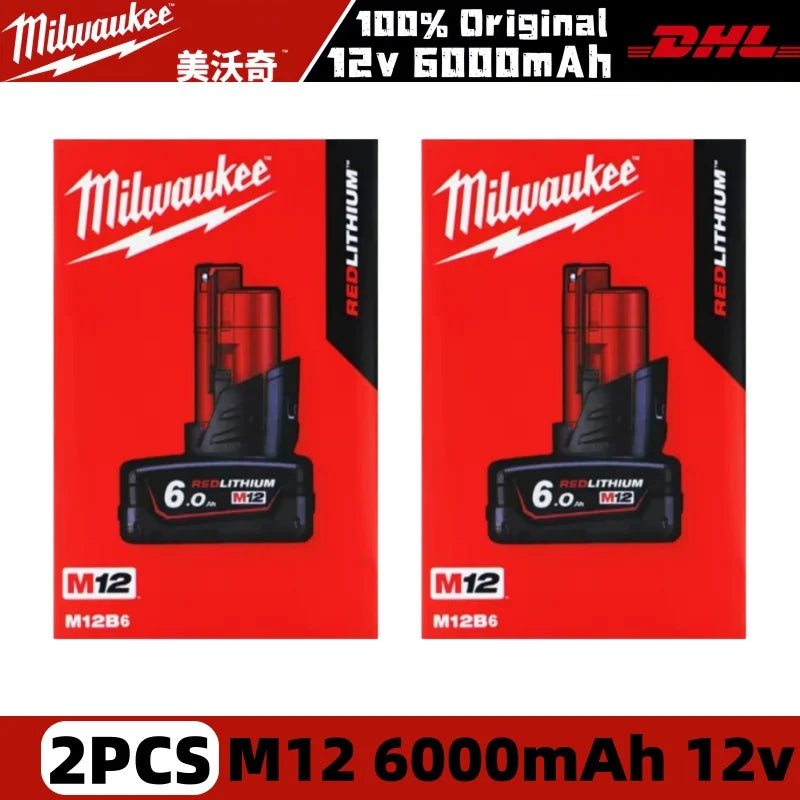 100% New Milwaukee M18 6.0Ah High Output Battery 18V Lithium-ion Rechargeable for Milwaukee M18 Cordless Power Tools 6Ah Battery