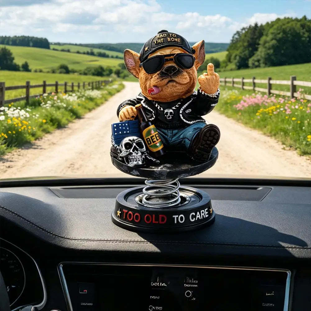 Wear-resistant Bulldog Car Ornaments Feel Comfortable Resin Material Car Dashboard Decoration Car Accessories Interior Decor