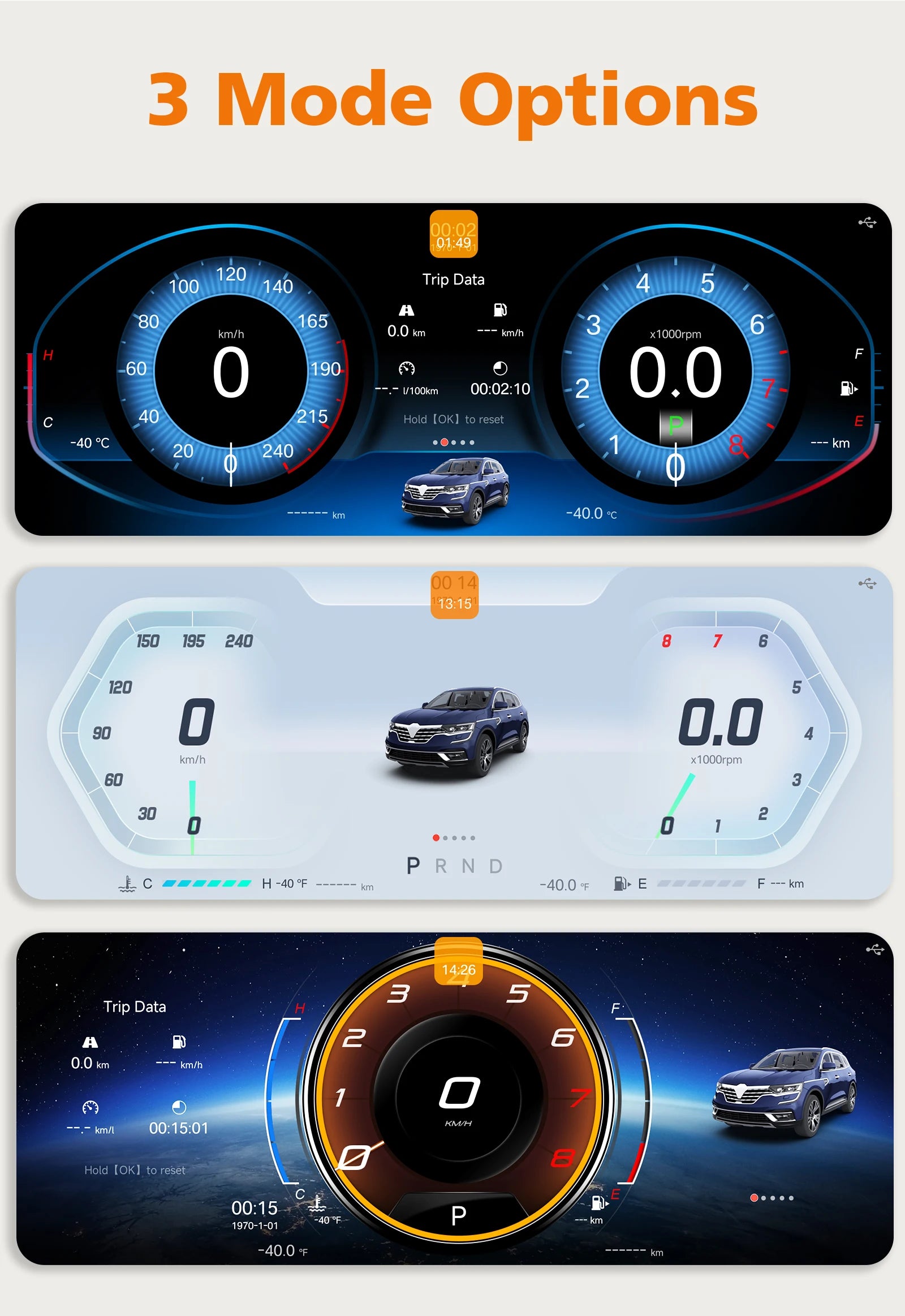 12.3 inch Digital Display Car Dashboard Cluster for Renault Koleos 2016-2020 Android Auto Carplay Panel Speedometer Cockpit Gauges Dash