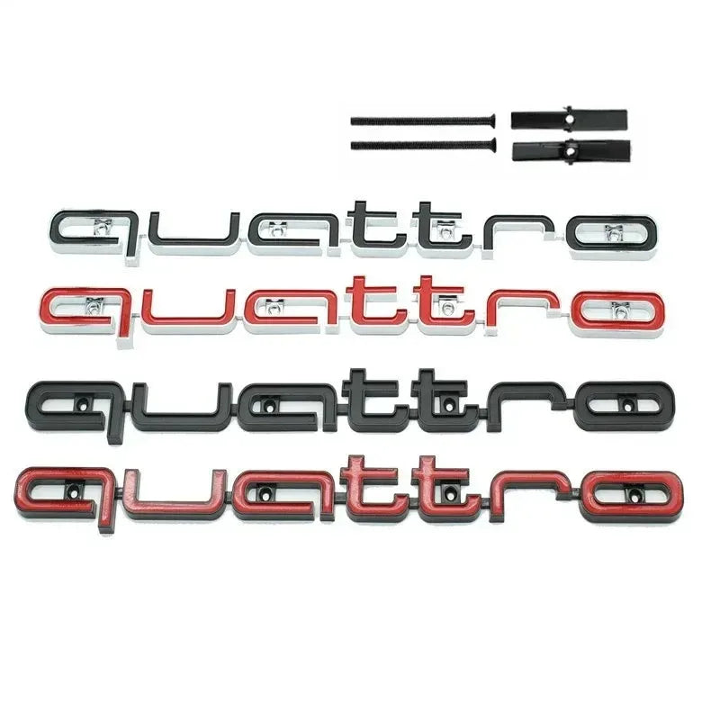 1Pc Front Grille Emblem 3D ABS Car Emblem Badge Auto for Audi Quattro Logo A3 A4 A5 A6 A6L A7 A8 Q3 Q5 Q7 S3 S4 S5 RS3 RS4 RS6