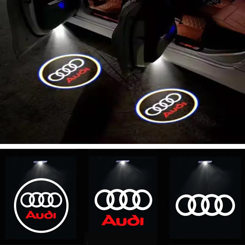 Lumière de bienvenue à LED pour portière de voiture Audi A4 A8 Q3 Q5 Q7 B5 B6 B7 B8 B9 A1 A3 8V 8P 8L A6 C5 C6 C7 style Quattr TYD-Audi 2
