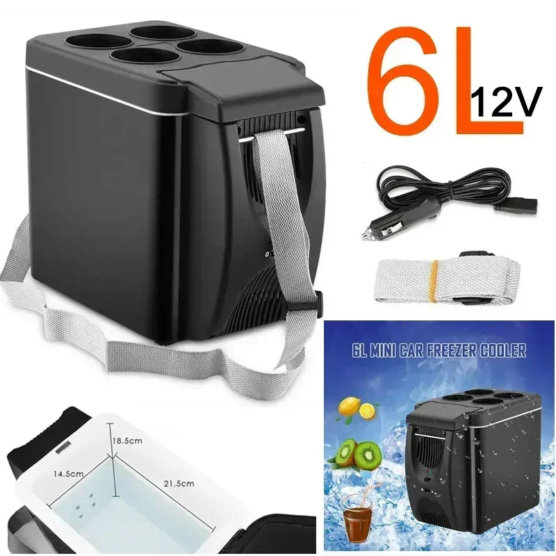 6L 12V Car Refrigerator Freezer Heater Mini Freezer Cooler And Warmer Electric Fridge Portable Icebox Travel Refrigerator amagi