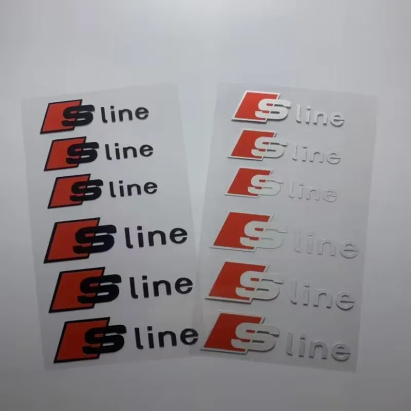 6PCS High Temperature Resistant Brake Modification Sticker For Audi S3 S4 S5 S6 S7 S8 S RS A3 A4 B8 8P 8V A6 C7 A5 Q5 B7 B6