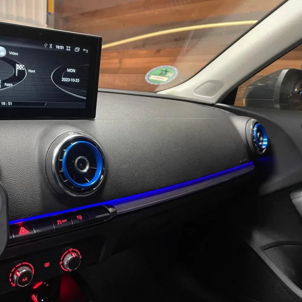 Car Air Center Console Outlet Trim Inner Ring Cover Styling For Audi A3 8V S3 2014-2019 Q2 2017 2018 2019 Interior Accessories