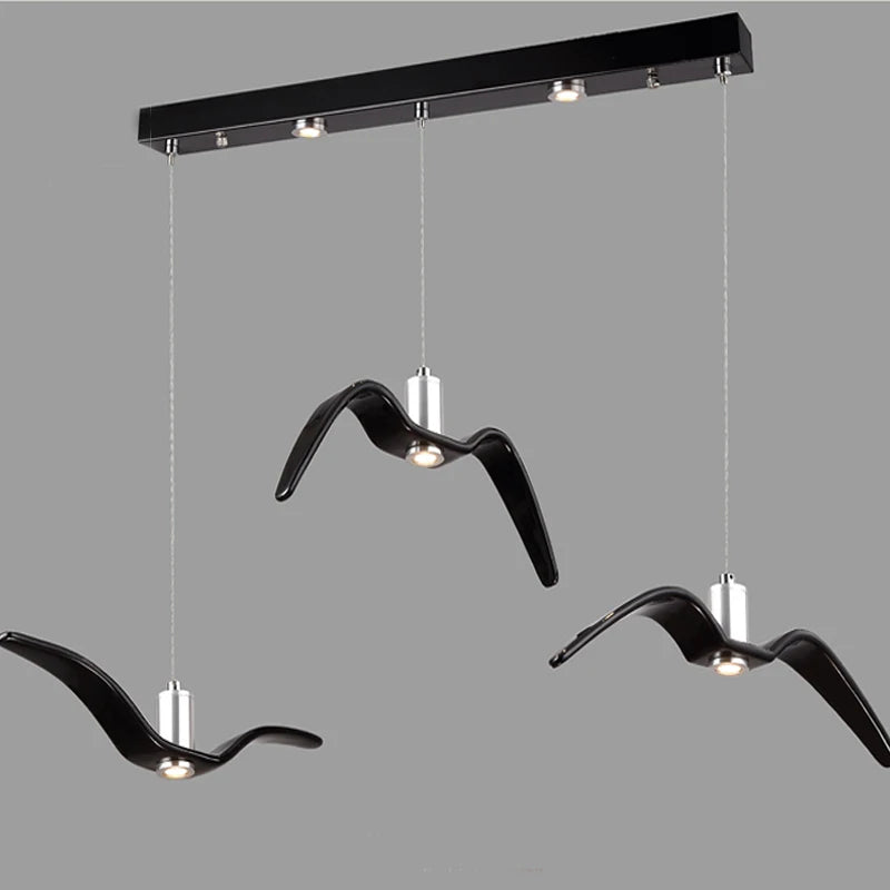 Lampe à suspension Brokis Night Birds Silhouette Sky Freedom Bird Seagull en résine