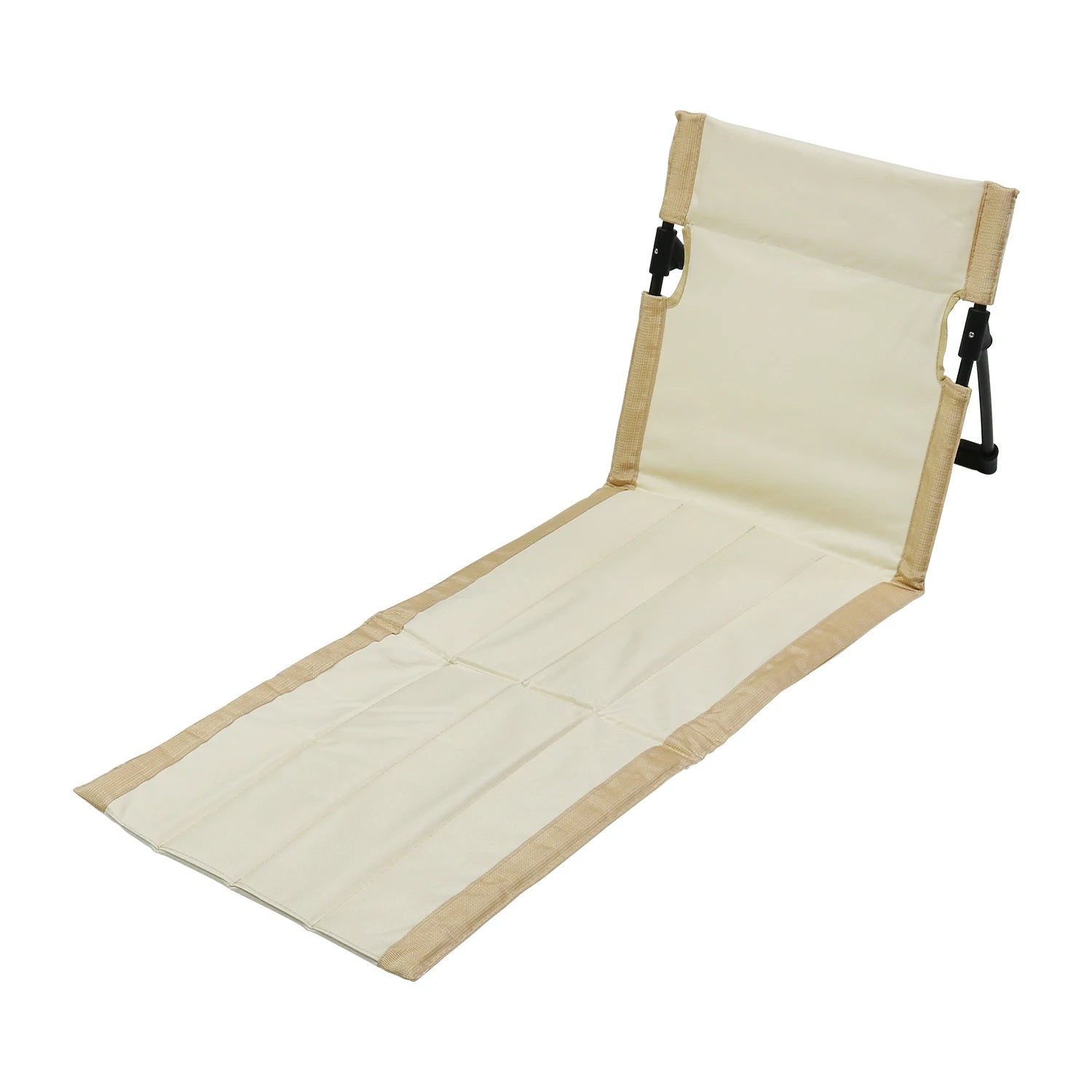 Outdoor Foldable Camping Chair Oxford Cloth Camping Floor Chair Garden Park Single Lazy Chair Backrest Cushion Picnic Back Chair