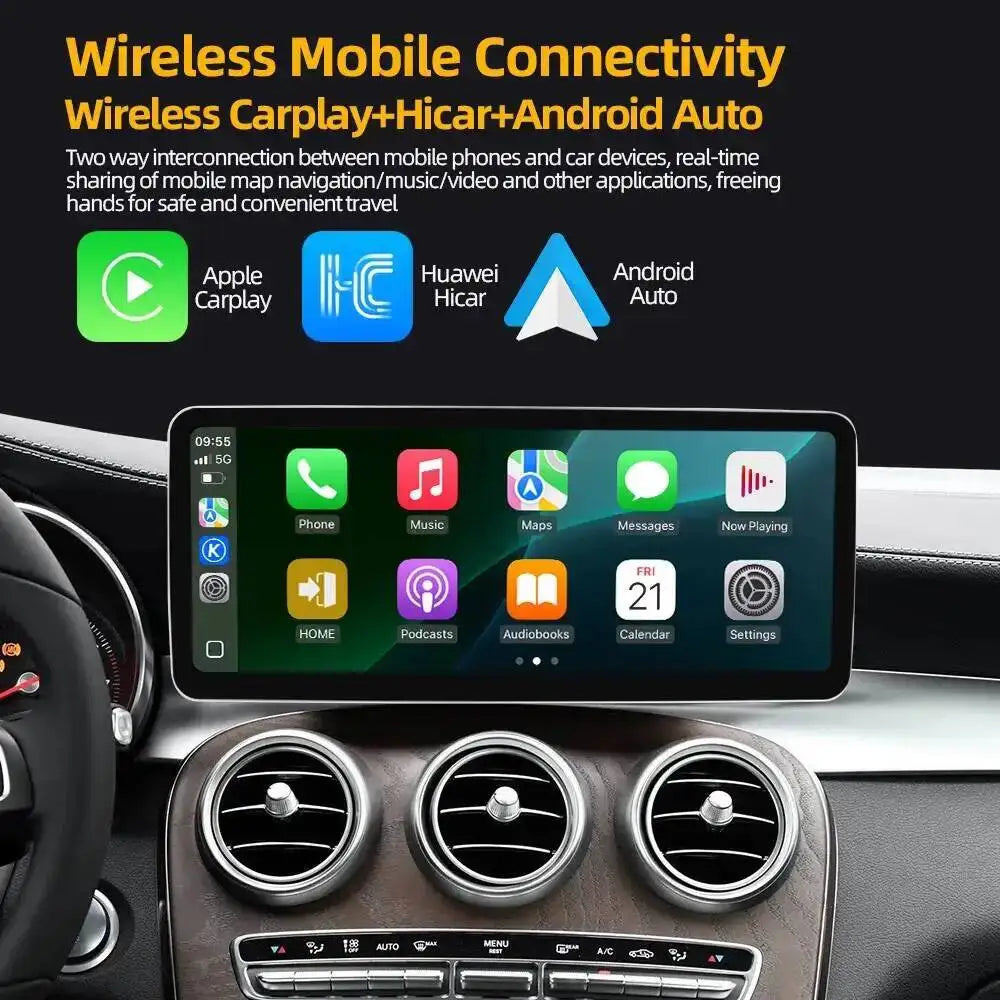 Autoradio de voiture 12,3'' Carplay Android Auto Système Linux GPS Lecteur multimédia vidéo pour Mercedes Benz GLE W166 C292 2015-2019