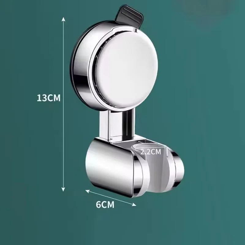 Unique Horizontal Setting Suction Cup Handheld Shower Head Holder Large Shower Supports Relocatable Wall mounted Shower Holder