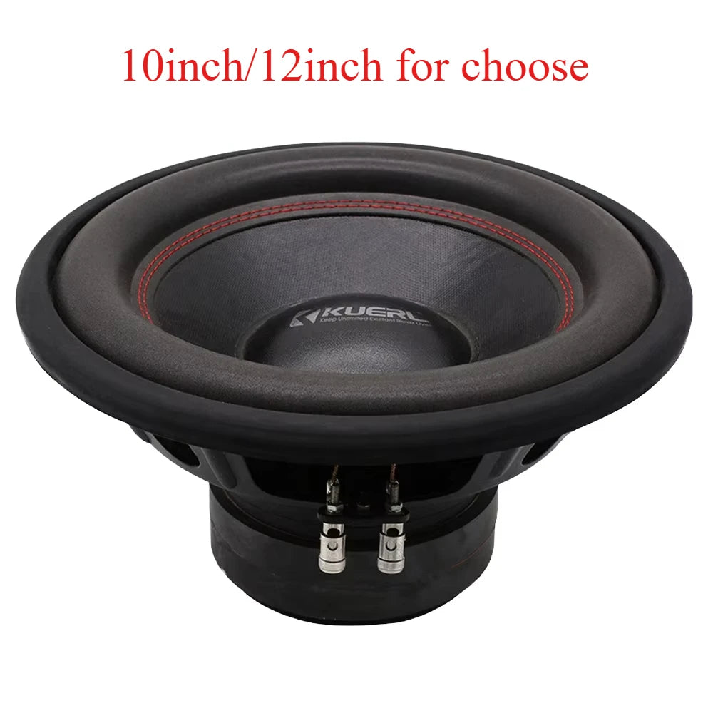 Haut-parleur de subwoofer de voiture double bobine gros haut-parleur audio pur basse refit professionnel 10 pouces-RMS 200W/RMS-260W-12 pouces