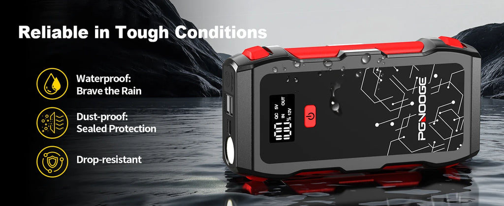26800mAh 6000A Car Jump Starter, Car Battery Booster for All Gas and Up to 10L Diesel Engines, 12V Auto Emergency Jumper Starter