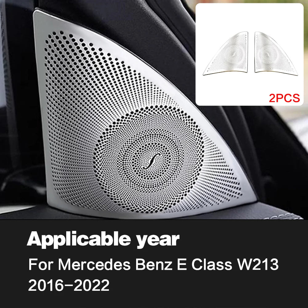 Car Door Audio Cover Speaker Decor Loudspeaker Trim Interior Accessories For Mercedes Benz W205 W213 X253 GLC C E Class E200 200