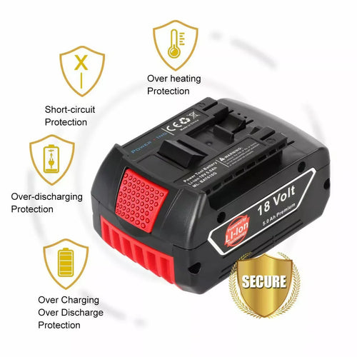 Batterie de rechange pour perceuse électrique 18 V 8 000 mAh pour Bosch BAT618, batterie professionnelle GBA, GBH, GSR, GSB, BAT620, BAT609G, BAT614