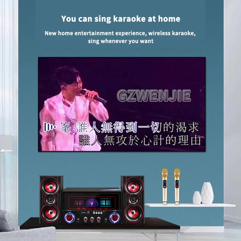 4 Inch Desktop Computer TV Bluetooth Speaker 2.1 Karaoke Home Computer Speaker Home KTV Music Center System Audio Set