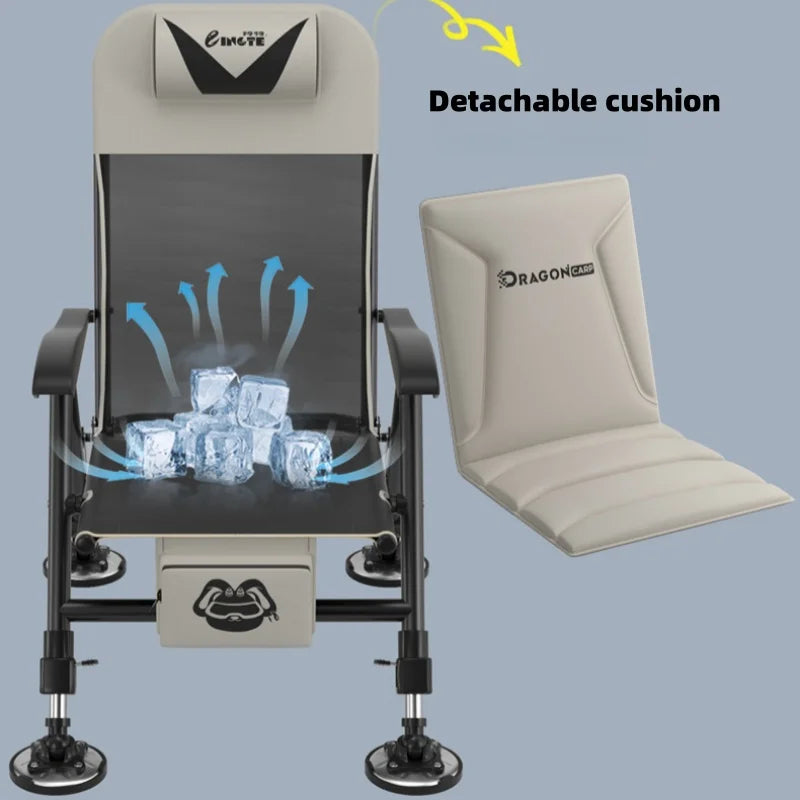 All Terrain European Fishing Chair Multi function Wild Diaotai Folding Portable Fishing Chair Can Be Reclining Fishing Chair