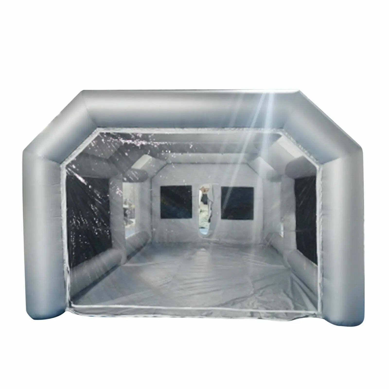 Heavy Duty Inflatable Paint Tent 13x8x7ft with Ventilation System for Workshop Garage and Temporary Paint Enclosure