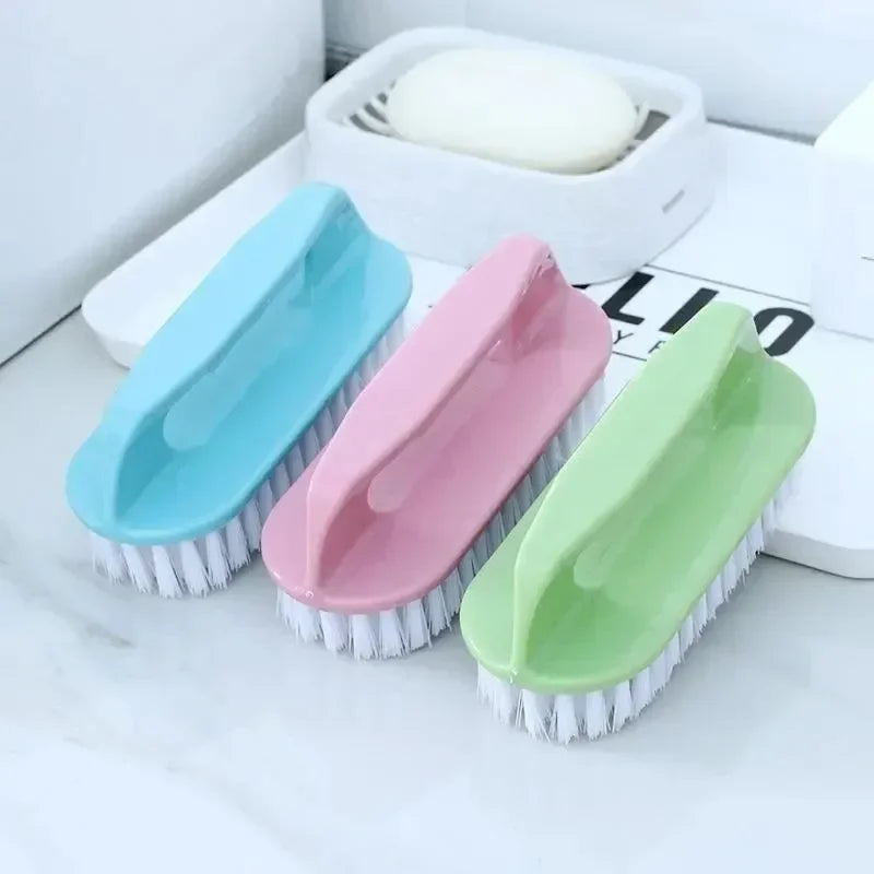 1PC Stiff Bristle Bathroom Brush Shoe Wash Plastic Brush Multi-functional Household Hand-held Cleaning Brush Laundry