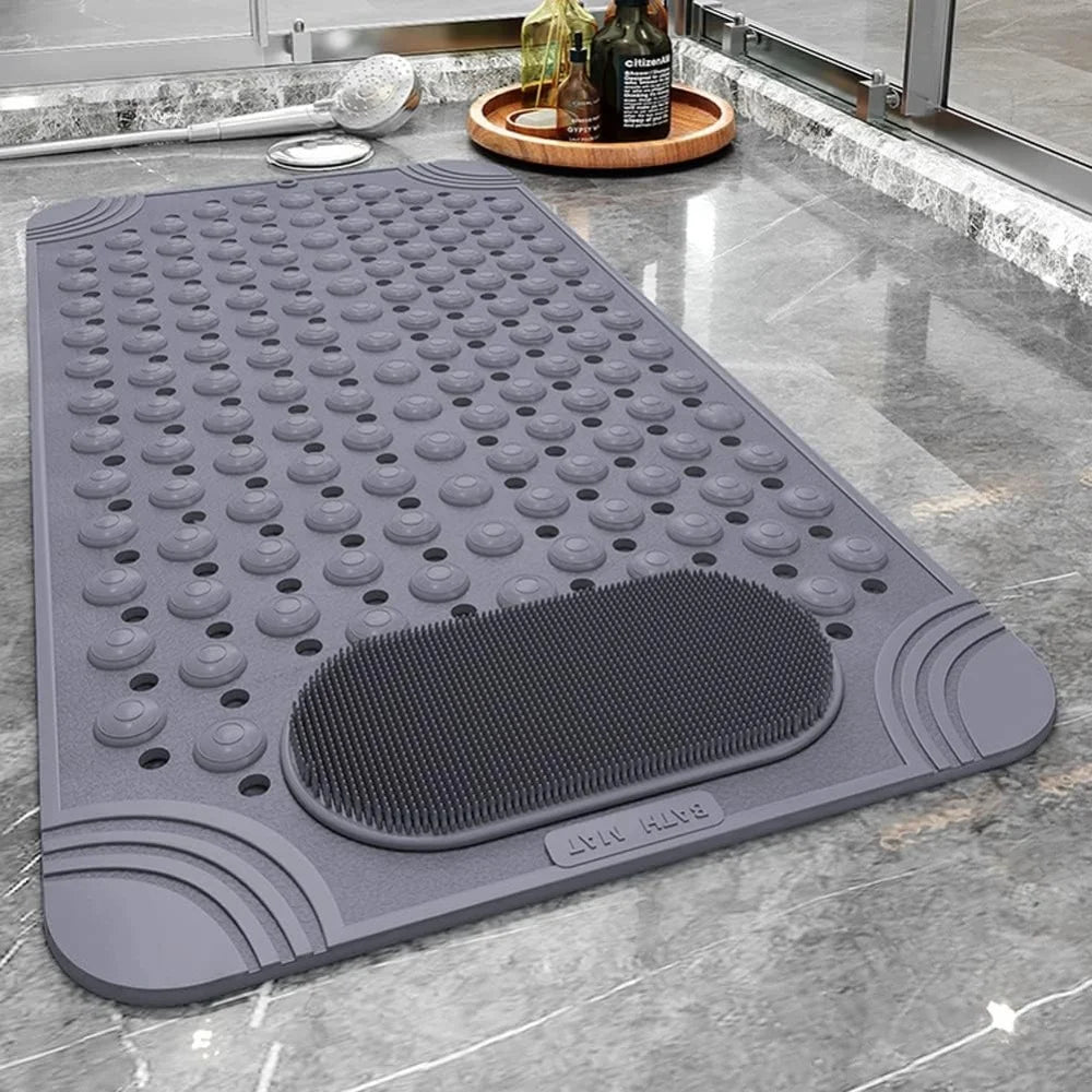 Tapis de bain antidérapant, tapis de massage de couleur unie, tapis antidérapant à ventouses pour la maison, tapis imperméable et résistant à la saleté pour toilettes et hôtels