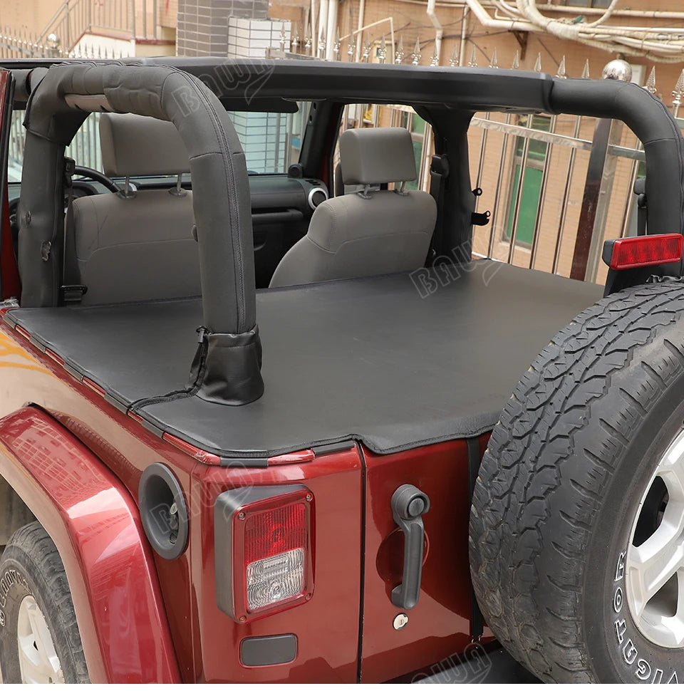 BAWA Rear Seat Separation Mesh/Trunk Cloth Separation for Jeep Wrangler JK 2door 2007-2017 Pet Isolation Net Accessories