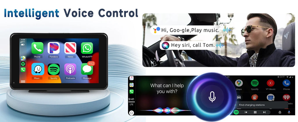 Universal Portable IPS 7inches android auto Apple CarPlay Car Radio Video Mp5 Wireless Carplay Screen for IOS Android