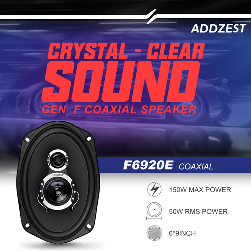 2 HAUT-PARLEURS COAXIAUX 6*9" POUR VOITURE, PUISSANCE MAX. 150W, TWEETER PEI, SUSPENSION HYBRIDE, POUR PORTES DE VOITURE, EXCELLENT REMPLACEMENT D'ORIGINE