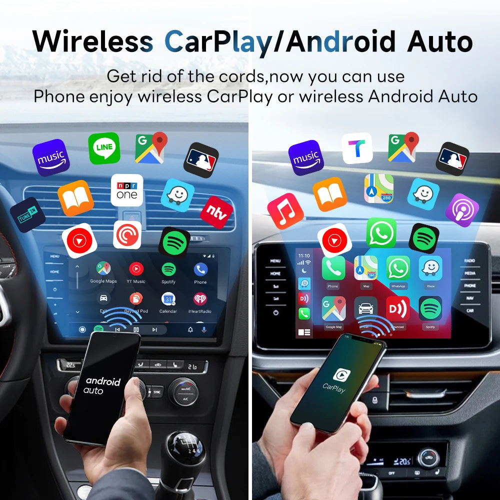 2026 CarlinKit 5.0 2Air Wireless Android Auto Box Portable CarPlay Wireless Dongle For Car Radio with Wired CarPlay/Android Auto