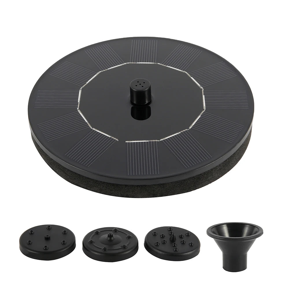 Color LED Solar Fountain Pump Bird Bath Pool Pond Garden Outdoor With 7 Nozzles 3W Solar Waterfall Water Powered Fountain