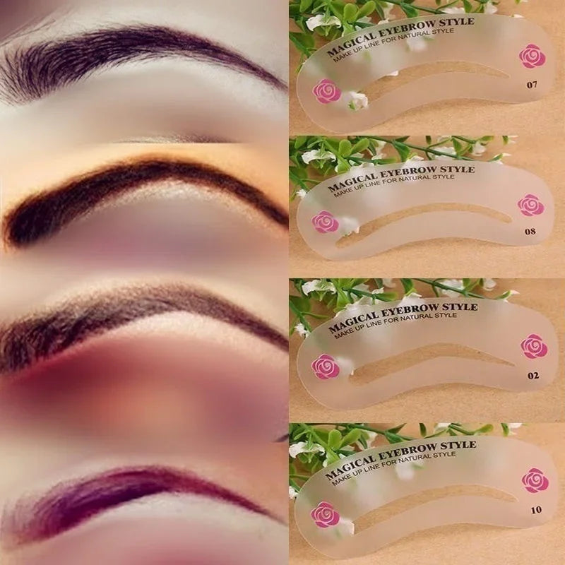 24pcs Women Eye Make Up Stencils Eyebrow Shaping Stencil Grooming Kit Shaper Template DIY MakeUp Beauty Accessories
