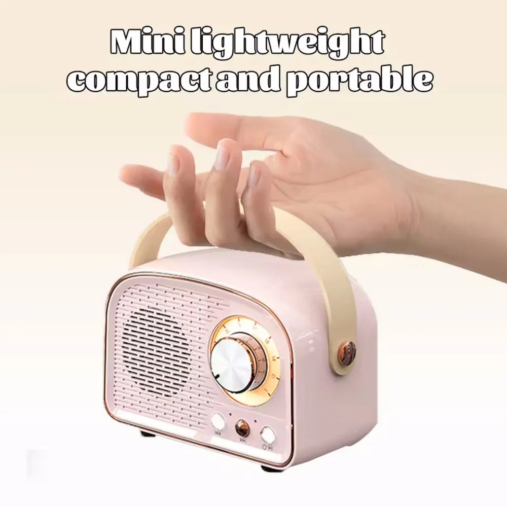 Retro Mini Bluetooth Speaker Classical Music Player Stereo Bass Sound Box Portable Wireless Speaker Home Travel Music Player