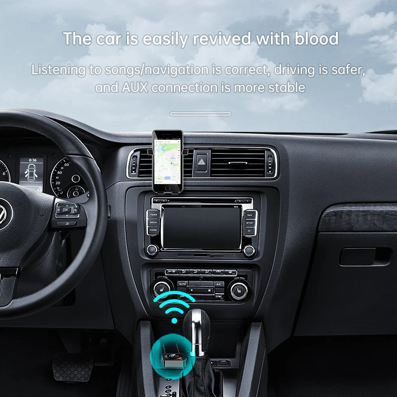 Nouvel adaptateur audio sans fil Bluetooth 5.1 NFC pour voiture, récepteur stéréo NFC AUX Jack 3,5 mm RCA optique, kit voiture sans fil pour TV