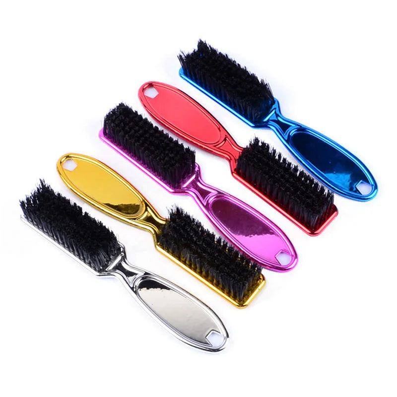 Six Colors Comb Brush  Small Beard Styling Brush Professional Shave Beard Brush Barber Vintage Carving Cleaning Brush