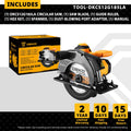 Scie circulaire électrique DEKO série DKCS 185 mm, machine de découpe multifonctionnelle avec poignée auxiliaire, outil électrique domestique 1200 W