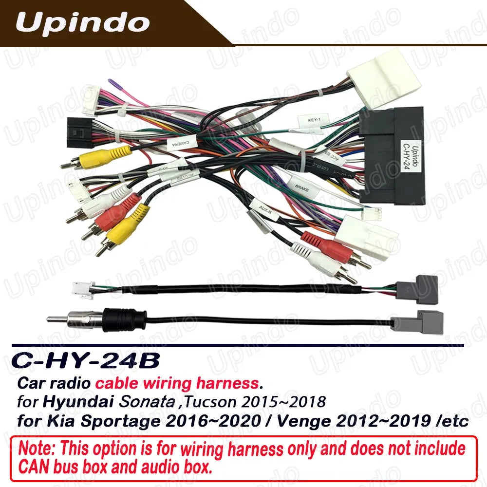 Câble radio de voiture Décodeur CANBus Adaptateur amplificateur audio SPDIF Faisceau de câblage d'alimentation Connecteur de prise pour KIA Hyundai Sonata 9