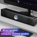 Enceinte Surround Système Home Cinéma Barre de Son PC Pour TV Caisson de Basses Filaire Stéréo Basses Puissantes