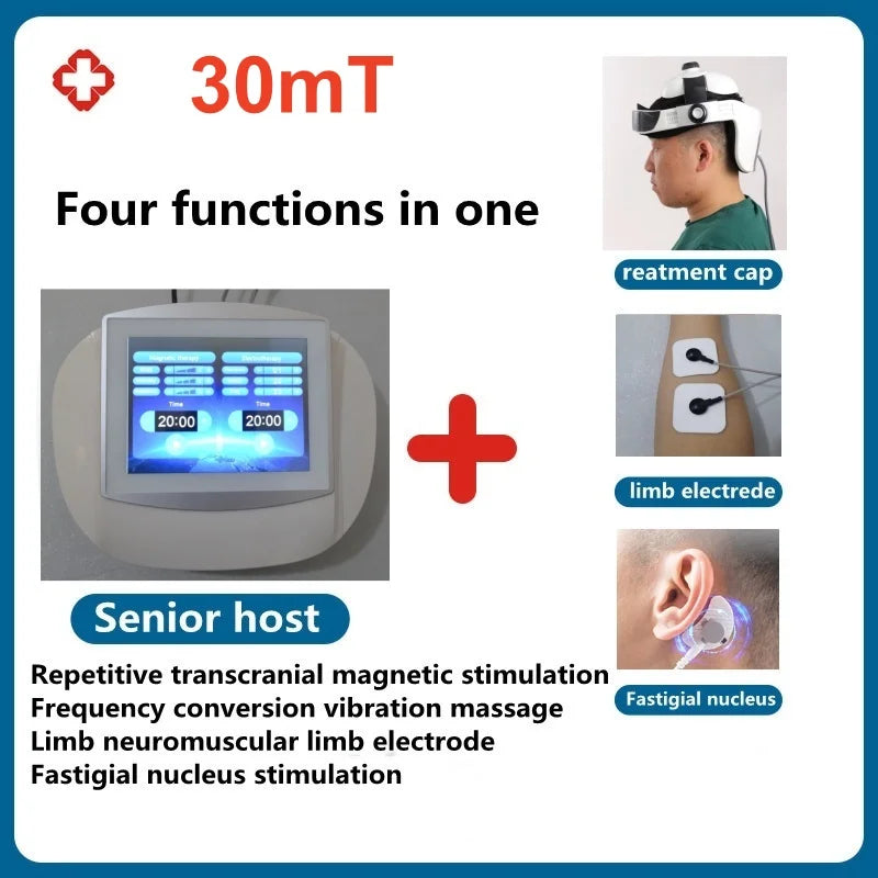 RTMS repetitive transcranial magnetic stimulator for insomnia stroke  depression anxiety schizophrenia autism HYPERactivity