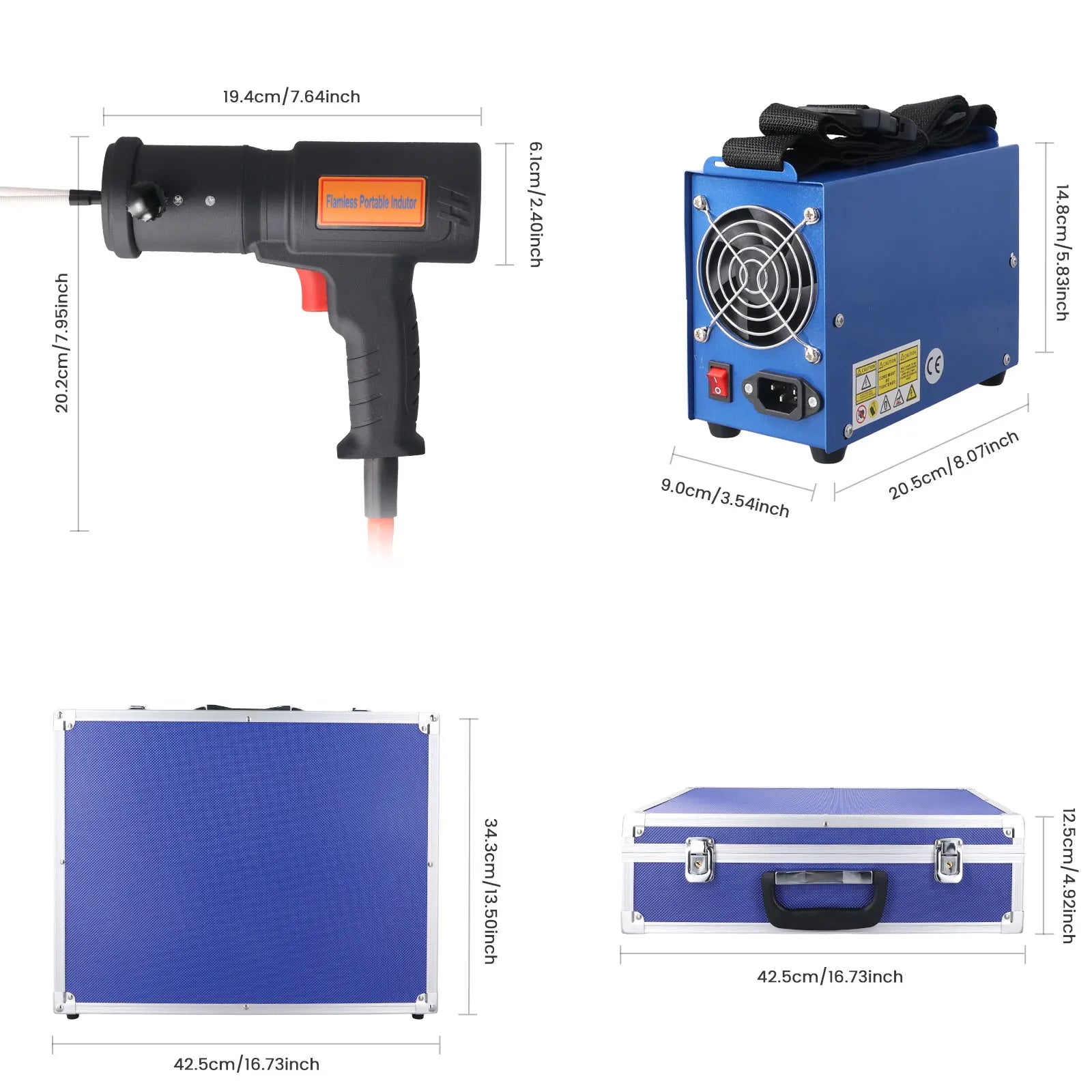 Podofo 1500W Magnetic Induction Heater Kit High Intensity Hand Held Magnetic Heater Bolt Remover Tool