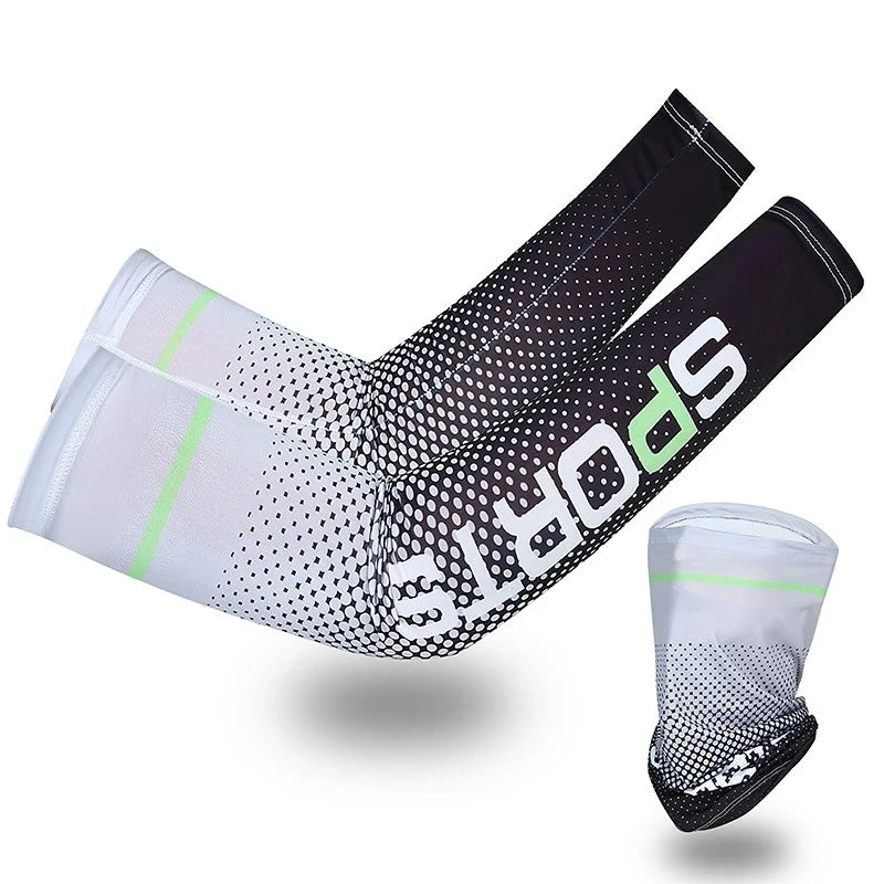 Ice Silk Sunscreen Mask For Men Women Outdoor Cycling Face Cover Solid Color Neck Wrap UV Protection Ear Bandana Scarf Summer